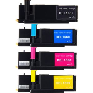 Kompatible Tonerkartuschen Dell C1660W – 4er-Pack