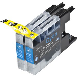 Kompatible Tintenpatronen Brother LC1280C – Cyan, extra hohe Kapazität, 2er-Pack