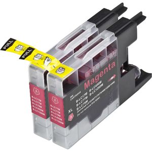 Kompatible Tintenpatronen Brother LC1280M – Magenta, extra hohe Kapazität, 2er-Pack