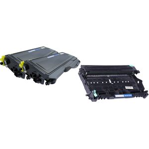Kompatibles Toner- und Trommelset Brother TN2120 & DR2100 – 3er-Pack