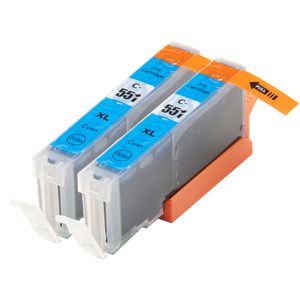 Kompatible Tintenpatronen Canon CLI-551XL – Cyan, hohe Kapazität, 2er-Pack