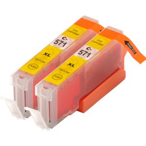 Kompatible Tintenpatronen Canon CLI-571XL – Gelb, hohe Kapazität, 2er-Pack