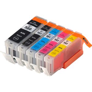 Kompatible Tintenpatronen Canon PGI-580XXL & CLI-581XXL – superhohe Kapazität, 5er-Pack