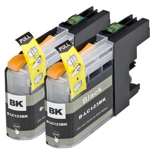 Kompatible Tintenpatronen Brother LC123 / LC121 – Schwarz, hohe Kapazität, 2er-Pack