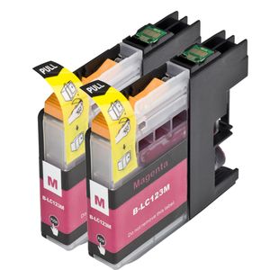 Kompatible Tintenpatronen Brother LC123 / LC121 – Magenta, hohe Kapazität, 2er-Pack
