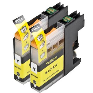 Kompatible Tintenpatronen Brother LC123 / LC121 – Gelb, hohe Kapazität, 2er-Pack