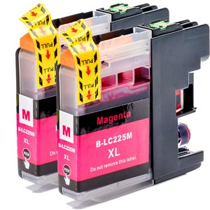 Kompatible Tintenpatronen Brother LC225M – Magenta, superhohe Kapazität, 2er-Pack
